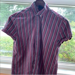 ASOS short sleeve button down rolled sleeves